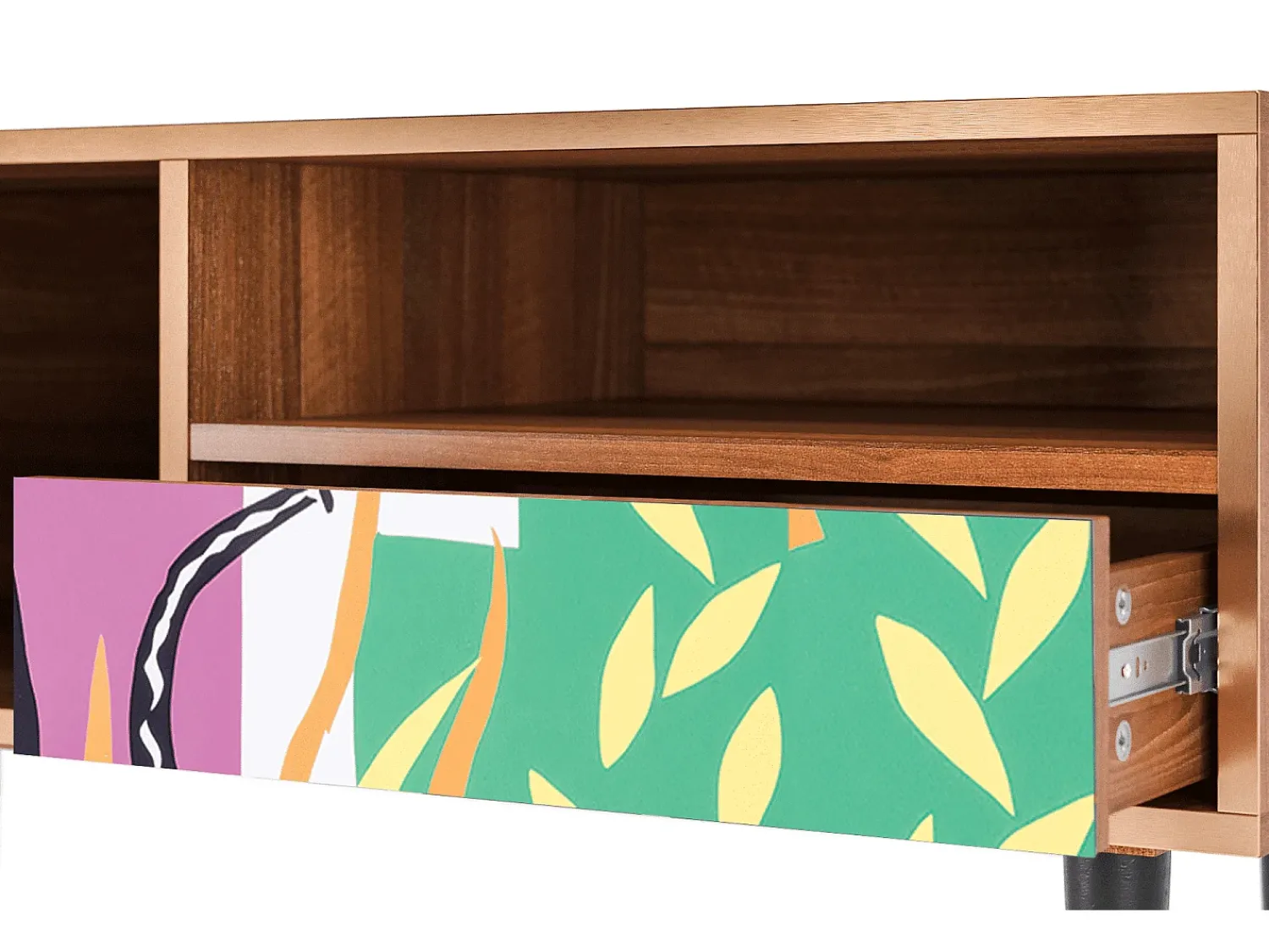 Móvel De Tv| Mueble de TV - 115х59х48 cm - T3 - La Tristesse du Roi, Nogueira Castanho