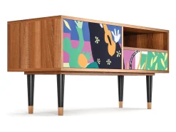 Móvel De Tv| Mueble de TV - 115х59х48 cm - T3 - La Tristesse du Roi, Nogueira Castanho