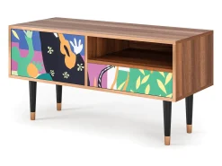 Móvel De Tv| Mueble de TV - 115х59х48 cm - T3 - La Tristesse du Roi, Nogueira Castanho