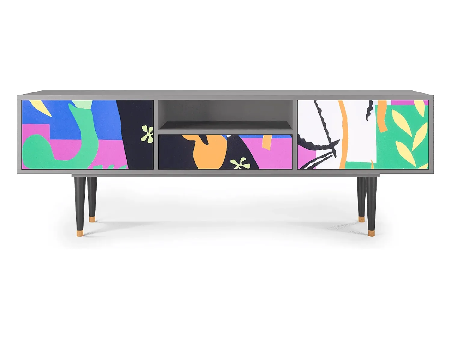 Móvel De Tv* Mueble de TV - 170х59х41 cm - T6 - La Tristesse du Roi, Cinza Cinzento