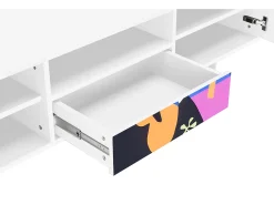 Móvel De Tv| Mueble de TV - 170х59х41 cm - T6 - La Tristesse du Roi, Branco Bege