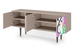 Móvel De Tv| Mueble de TV - 150х69х41 cm - T5 - La Tristesse du Roi, Latte Bege