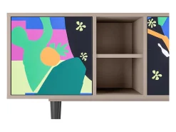 Móvel De Tv| Mueble de TV - 150х69х41 cm - T5 - La Tristesse du Roi, Latte Bege