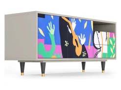 Móvel De Tv| Mueble de TV - 125х56х41 cm - T7 - La Tristesse du Roi, Areia Bege