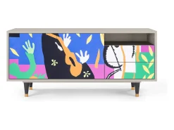 Móvel De Tv| Mueble de TV - 125х56х41 cm - T7 - La Tristesse du Roi, Areia Bege