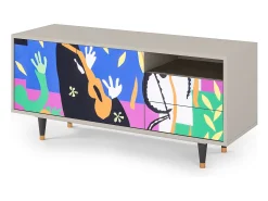 Móvel De Tv| Mueble de TV - 125х56х41 cm - T7 - La Tristesse du Roi, Areia Bege