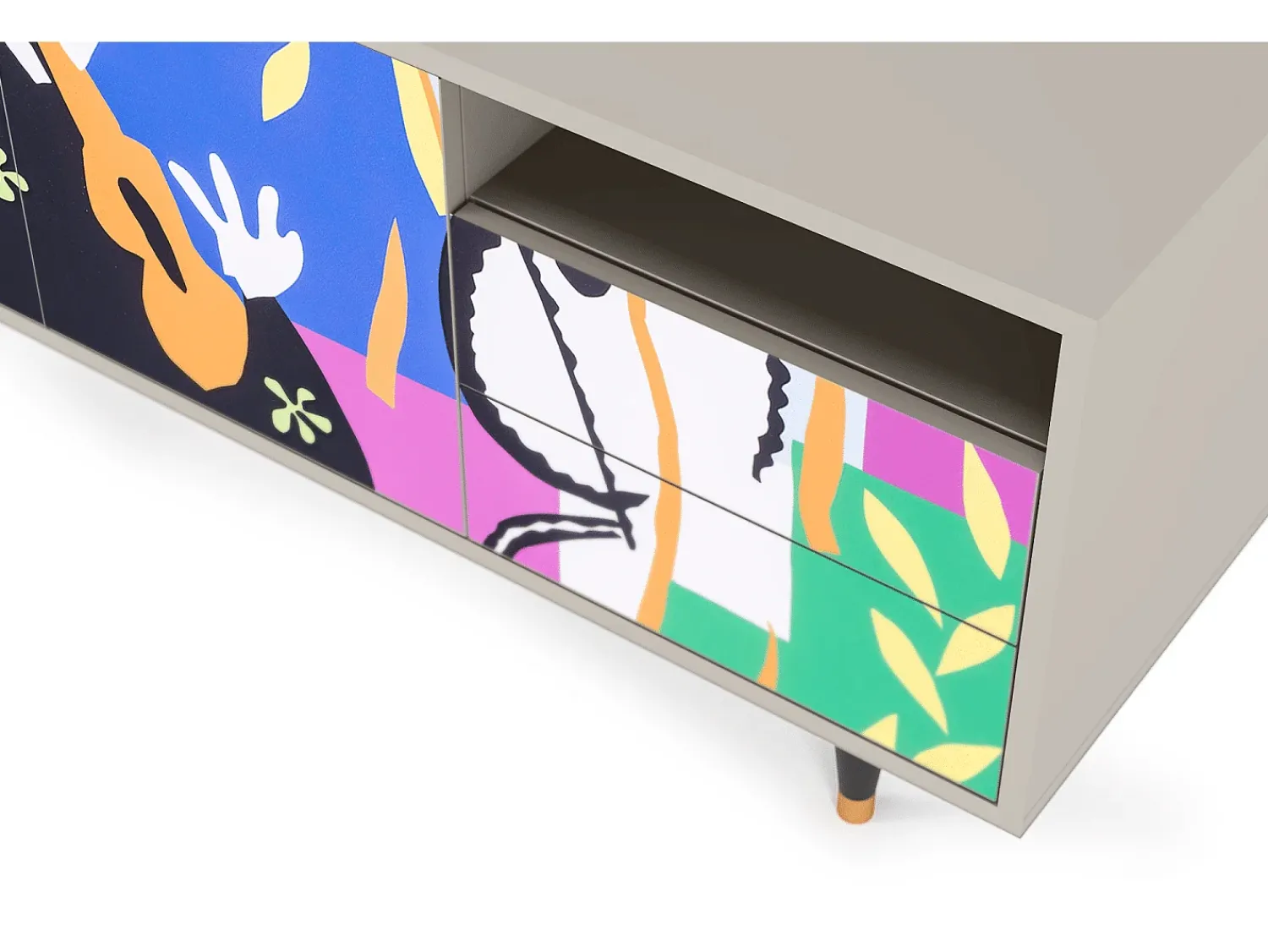 Móvel De Tv| Mueble de TV - 125х56х41 cm - T7 - La Tristesse du Roi, Areia Bege