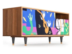 Móvel De Tv| Mueble de TV - 125х56х41 cm - T7 - La Tristesse du Roi, Nogueira Castanho