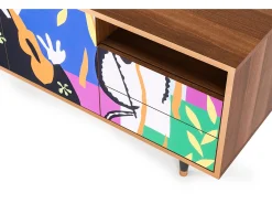 Móvel De Tv| Mueble de TV - 125х56х41 cm - T7 - La Tristesse du Roi, Nogueira Castanho