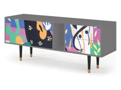 Outlet Mueble de TV - 170х69х48 cm - T1 - La Tristesse du Roi, Cinza Cinzento