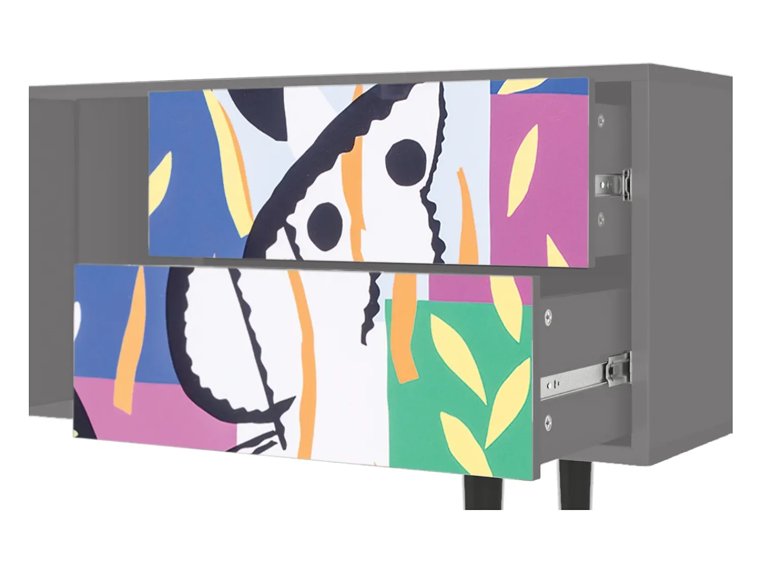 Outlet Mueble de TV - 170х69х48 cm - T1 - La Tristesse du Roi, Cinza Cinzento