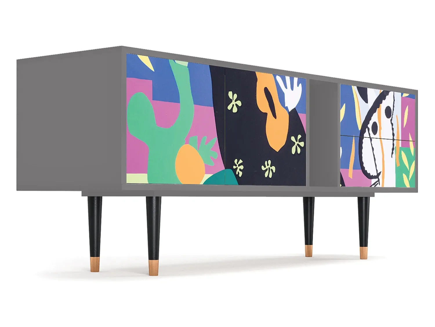 Outlet Mueble de TV - 170х69х48 cm - T1 - La Tristesse du Roi, Cinza Cinzento