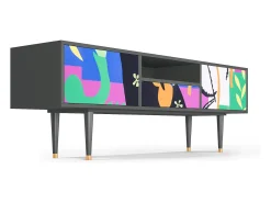 Móvel De Tv* Mueble de TV - 170х59х41 cm - T6 - La Tristesse du Roi, Antracite Cinza antracite