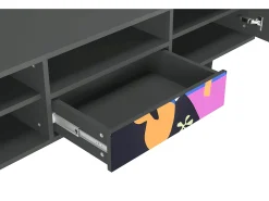 Móvel De Tv* Mueble de TV - 170х59х41 cm - T6 - La Tristesse du Roi, Antracite Cinza antracite