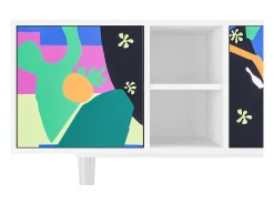 Móvel De Tv| Mueble de TV - 150х69х41 cm - T5 - La Tristesse du Roi, Branco Bege