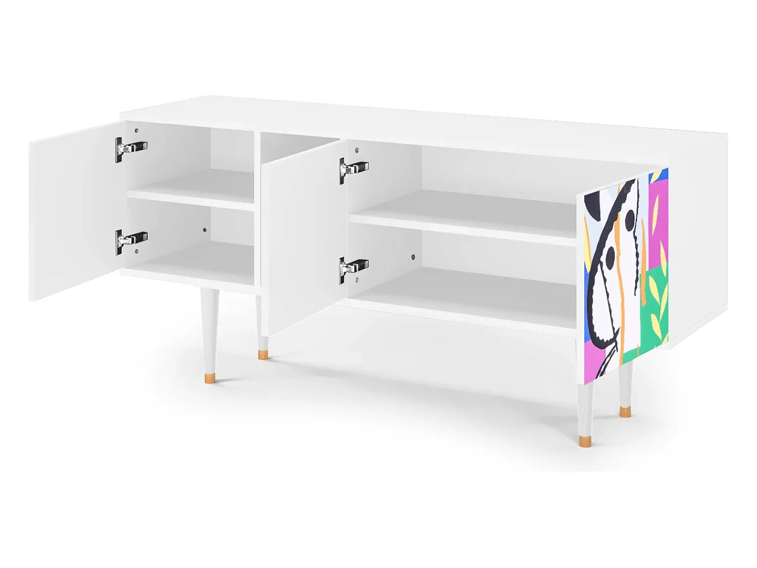Móvel De Tv| Mueble de TV - 150х69х41 cm - T5 - La Tristesse du Roi, Branco Bege
