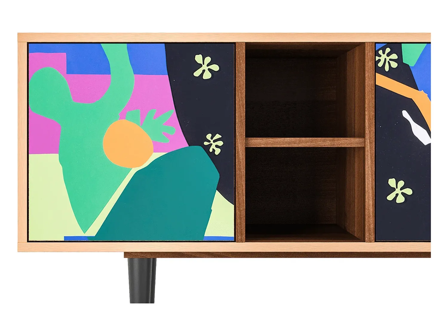 Móvel De Tv| Mueble de TV - 150х69х41 cm - T5 - La Tristesse du Roi, Nogueira Castanho