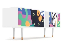 Móvel De Tv* Mueble de TV - 170х69х48 cm - T1 - La Tristesse du Roi, Branco Bege