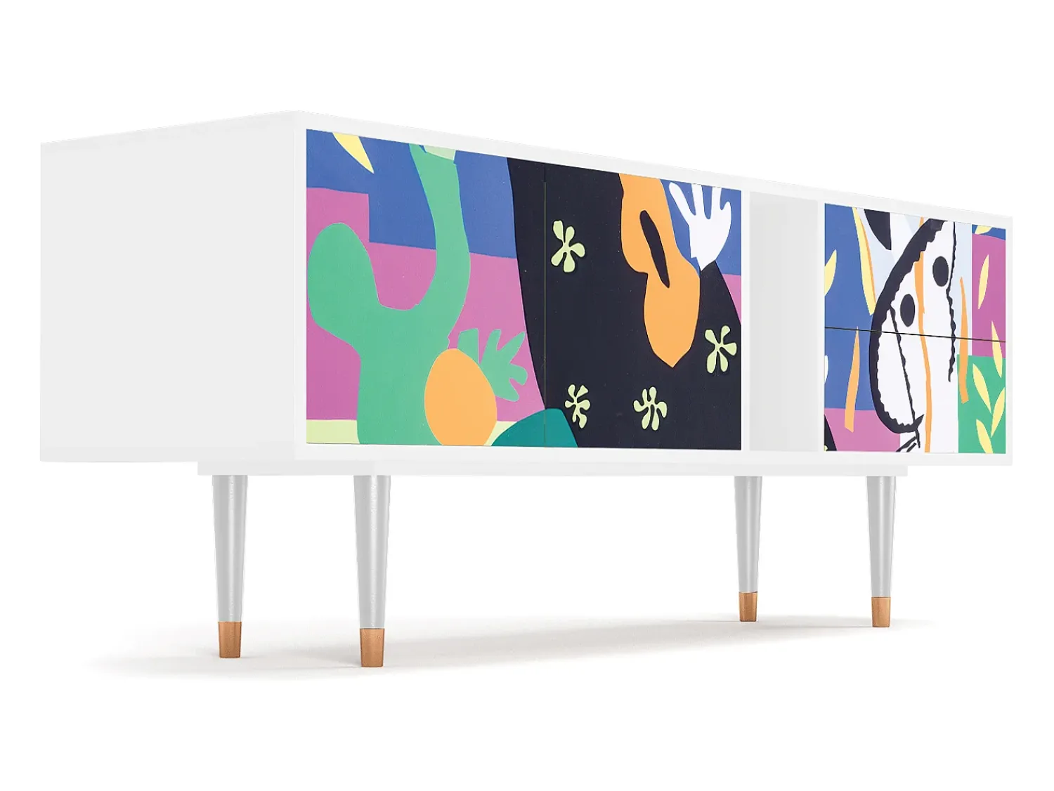 Móvel De Tv* Mueble de TV - 170х69х48 cm - T1 - La Tristesse du Roi, Branco Bege