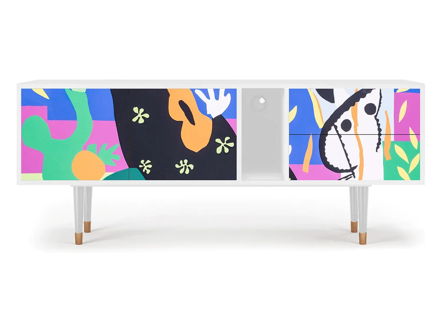 Móvel De Tv* Mueble de TV - 170х69х48 cm - T1 - La Tristesse du Roi, Branco Bege