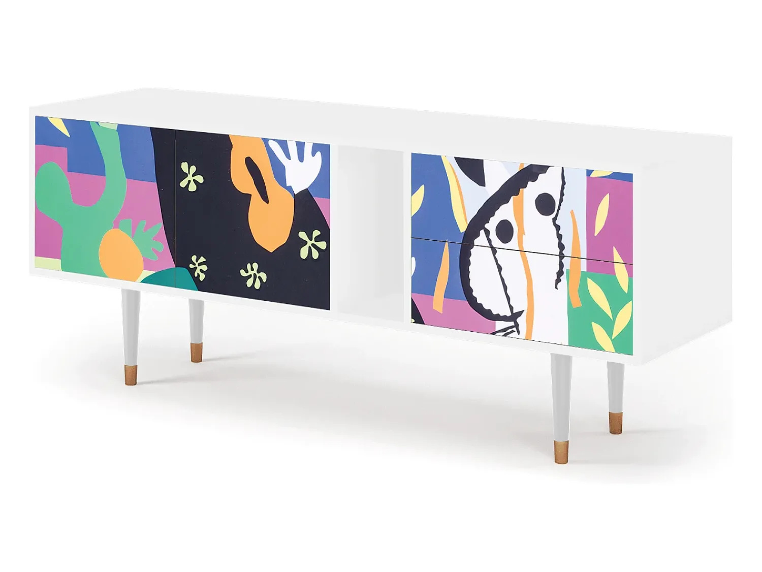 Móvel De Tv* Mueble de TV - 170х69х48 cm - T1 - La Tristesse du Roi, Branco Bege