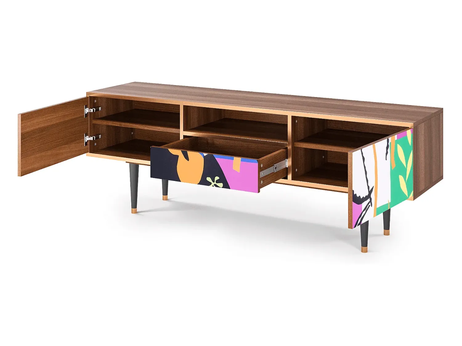 Mueble de TV - 170х59х41 cm - T6 - La Tristesse du Roi, Nogueira^ Móvel De Tv