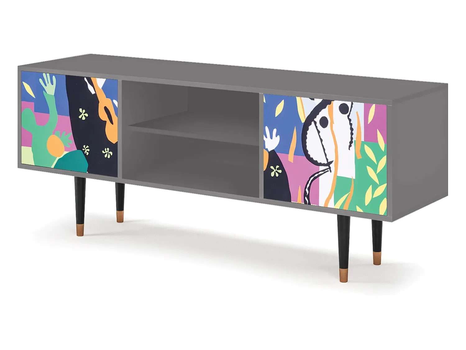 Outlet Mueble de TV - 170х69х48 cm - T2 - La Tristesse du Roi, Cinza Cinzento