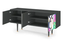Móvel De Tv* Mueble de TV - 150х69х41 cm - T5 - La Tristesse du Roi, Antracite Cinza antracite