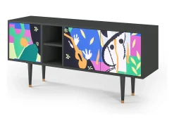 Móvel De Tv* Mueble de TV - 150х69х41 cm - T5 - La Tristesse du Roi, Antracite Cinza antracite