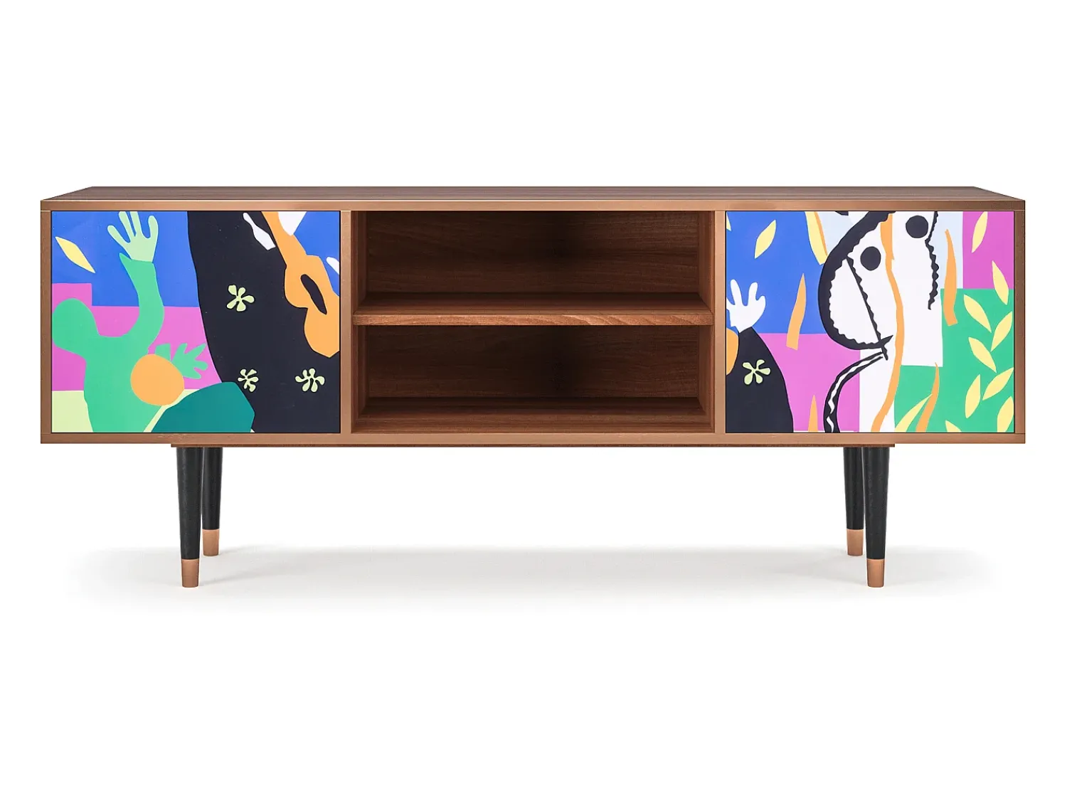 Móvel De Tv* Mueble de TV - 170х69х48 cm - T2 - La Tristesse du Roi, Nogueira Castanho