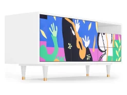 Móvel De Tv| Mueble de TV - 125х56х41 cm - T7 - La Tristesse du Roi, Branco Bege