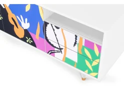 Móvel De Tv| Mueble de TV - 125х56х41 cm - T7 - La Tristesse du Roi, Branco Bege