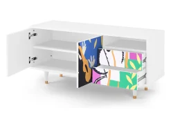 Móvel De Tv| Mueble de TV - 125х56х41 cm - T7 - La Tristesse du Roi, Branco Bege