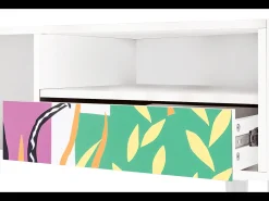 Móvel De Tv* Mueble de TV - 115х59х48 cm - T3 - La Tristesse du Roi, Branco Bege