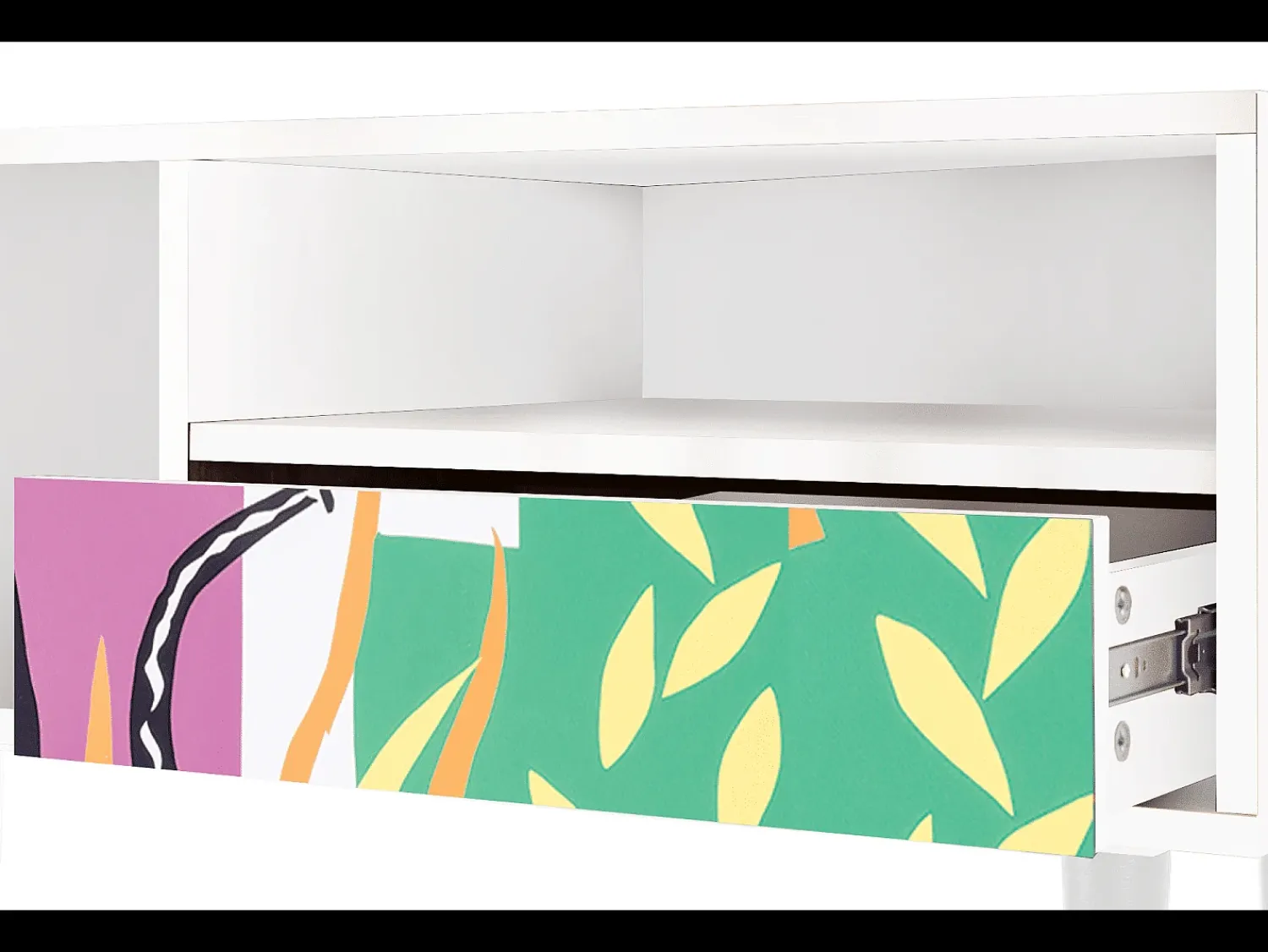 Móvel De Tv* Mueble de TV - 115х59х48 cm - T3 - La Tristesse du Roi, Branco Bege
