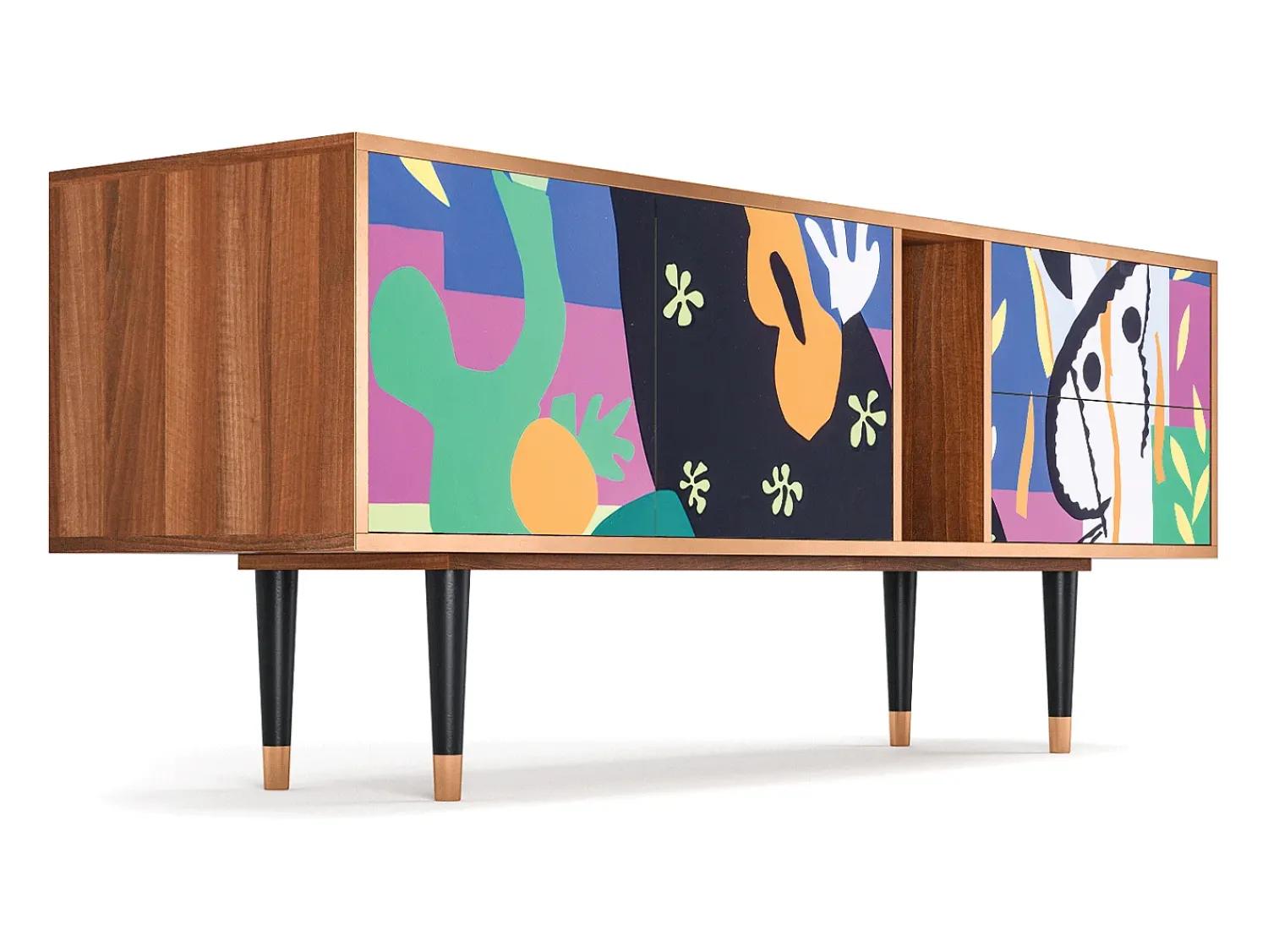 Mueble de TV - 170х69х48 cm - T1 - La Tristesse du Roi, Nogueira^ Móvel De Tv