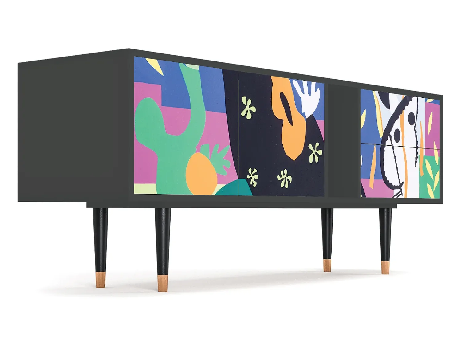 Clearance Mueble de TV - 170х69х48 cm - T1 - La Tristesse du Roi, Antracite Cinza antracite