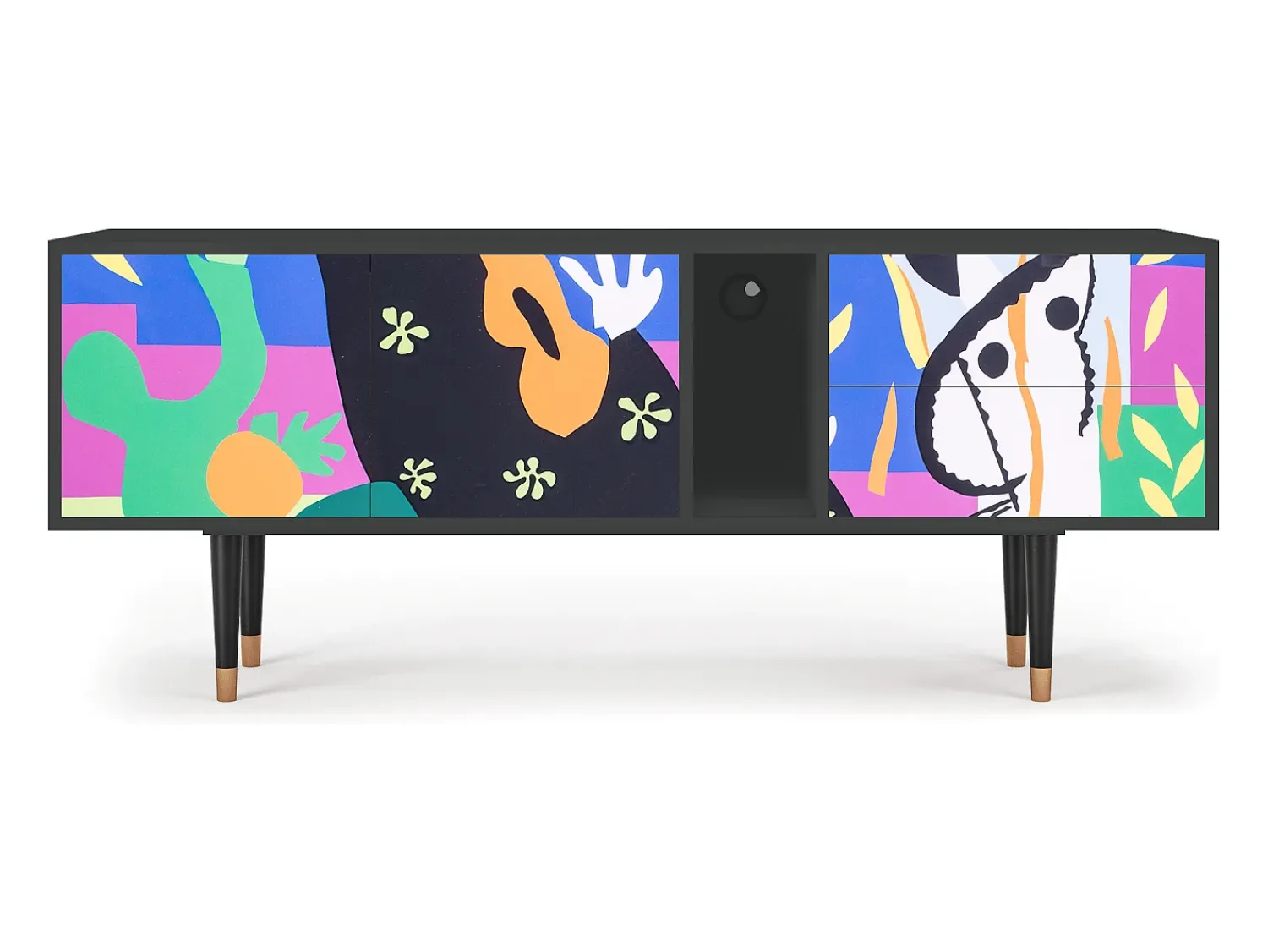 Clearance Mueble de TV - 170х69х48 cm - T1 - La Tristesse du Roi, Antracite Cinza antracite