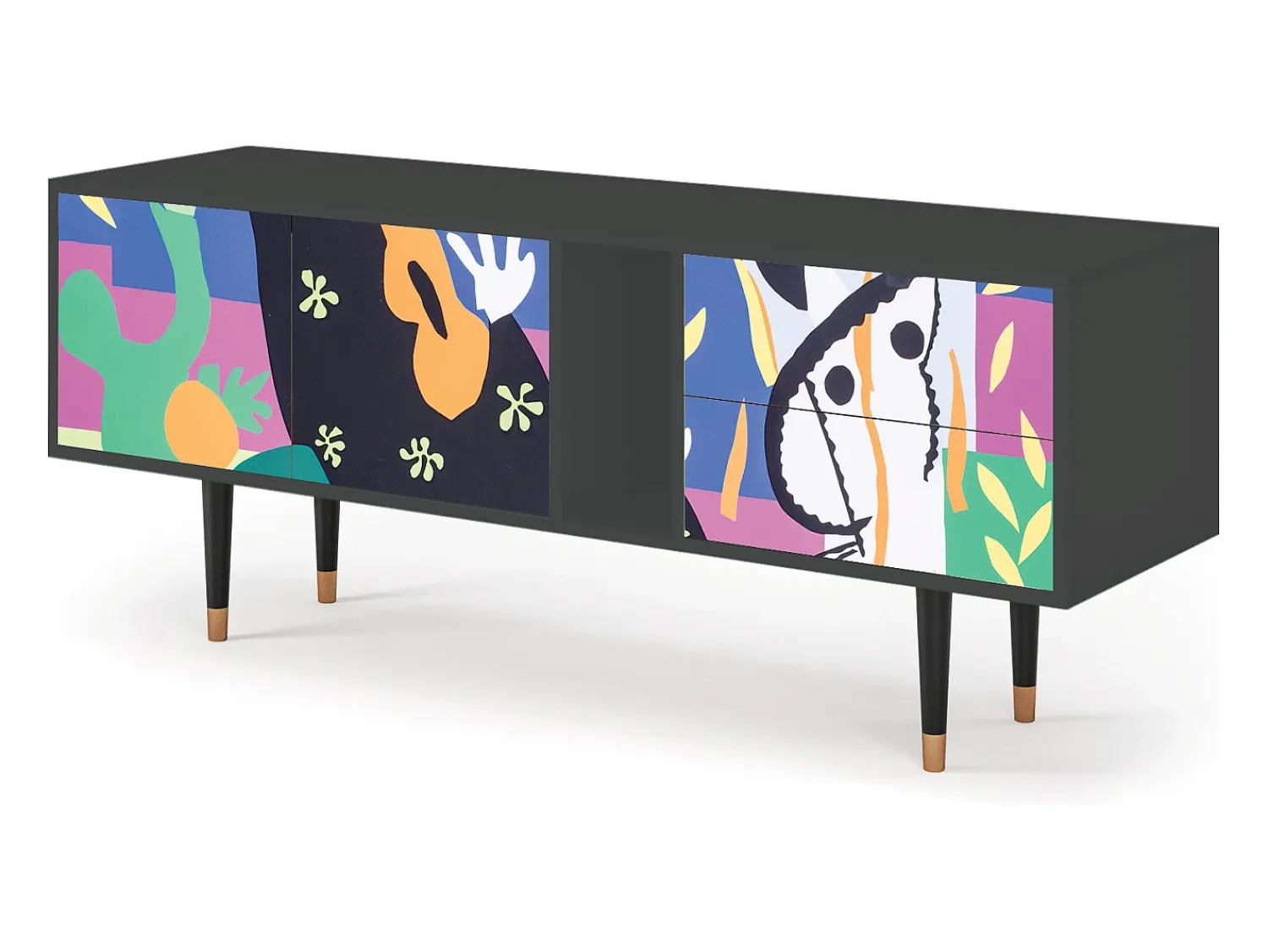 Clearance Mueble de TV - 170х69х48 cm - T1 - La Tristesse du Roi, Antracite Cinza antracite
