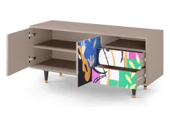 Hot Mueble de TV - 125х56х41 cm - T7 - La Tristesse du Roi, Latte Bege