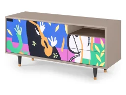 Hot Mueble de TV - 125х56х41 cm - T7 - La Tristesse du Roi, Latte Bege