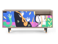 Hot Mueble de TV - 125х56х41 cm - T7 - La Tristesse du Roi, Latte Bege