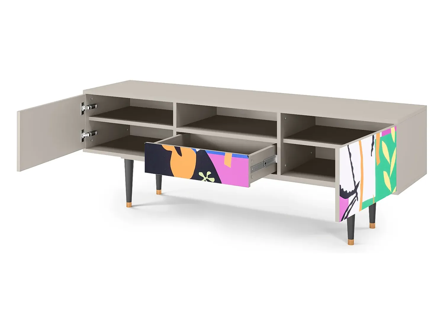 Móvel De Tv* Mueble de TV - 170х59х41 cm - T6 - La Tristesse du Roi, Areia Bege