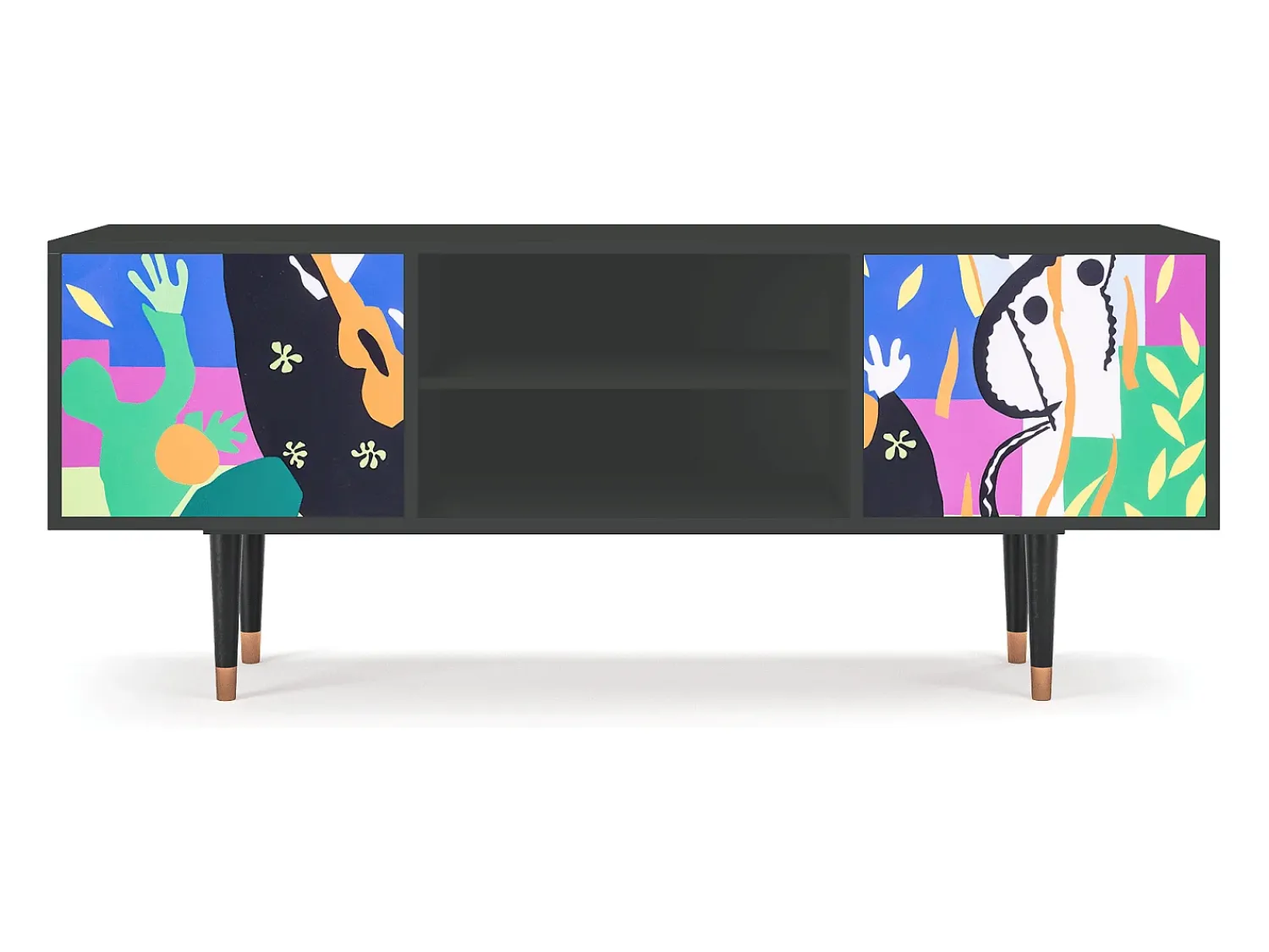 Mueble de TV - 170х69х48 cm - T2 - La Tristesse du Roi, Antracite Cinza antracite