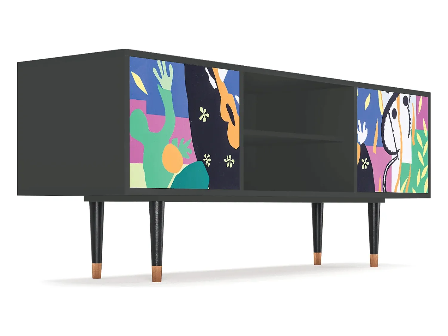 Mueble de TV - 170х69х48 cm - T2 - La Tristesse du Roi, Antracite Cinza antracite
