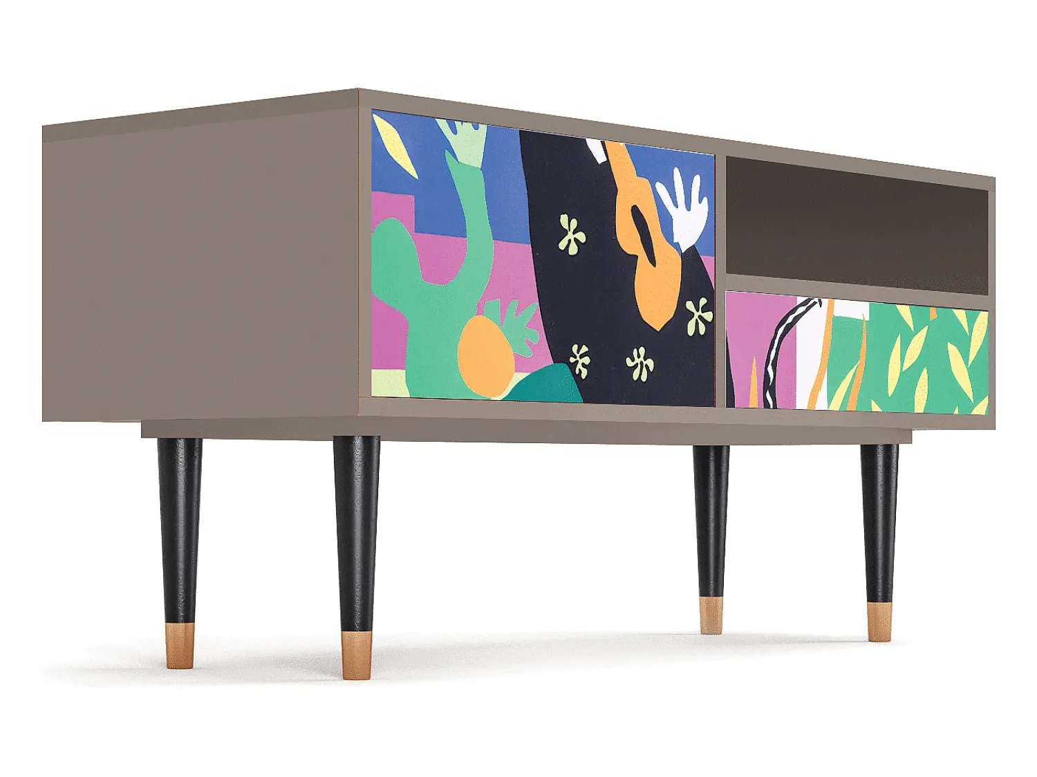 New Mueble de TV - 115х59х48 cm - T3 - La Tristesse du Roi, Latte Bege