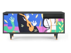 Outlet Mueble de TV - 125х56х41 cm - T7 - La Tristesse du Roi, Antracite Cinza antracite