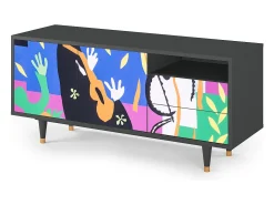 Outlet Mueble de TV - 125х56х41 cm - T7 - La Tristesse du Roi, Antracite Cinza antracite