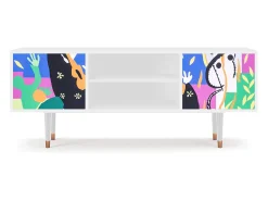 Móvel De Tv| Mueble de TV - 170х69х48 cm - T2 - La Tristesse du Roi, Branco Bege