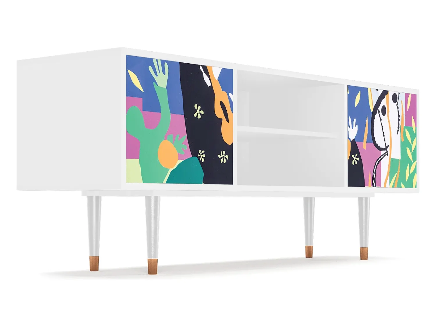 Móvel De Tv| Mueble de TV - 170х69х48 cm - T2 - La Tristesse du Roi, Branco Bege